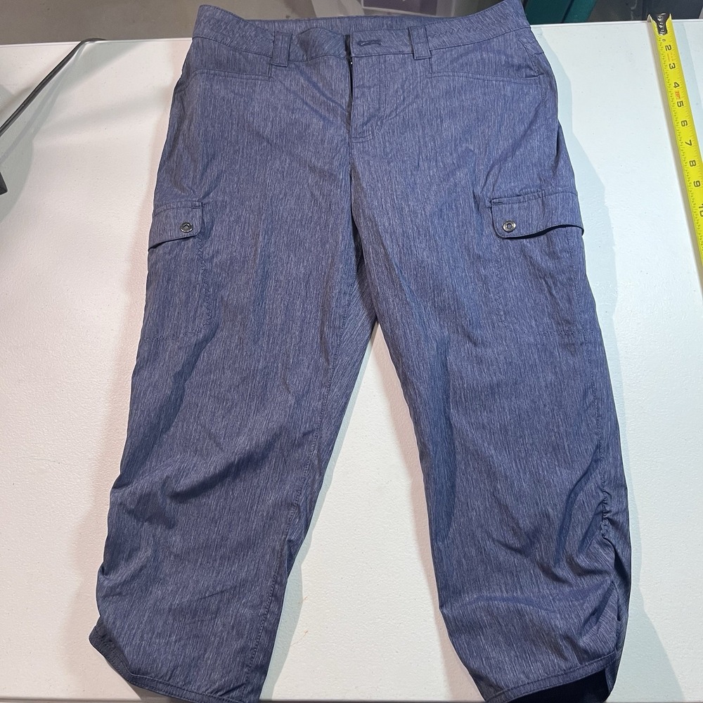 Eddie Bauer Women's Cargo Camp Hiking Pants Size 8 Blue Quick Dry